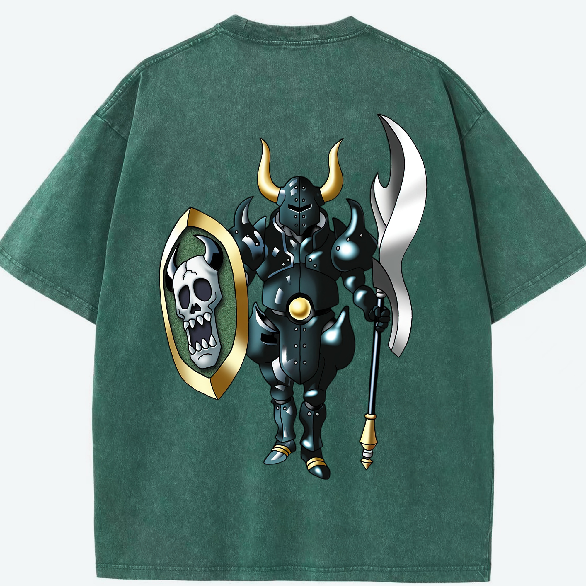 （画像用） ドラゴンクエスト Doragon Kuesuto Dragon Quest 綿100% ヴィンテージ風 半袖Tシャツ（背面プリント）
